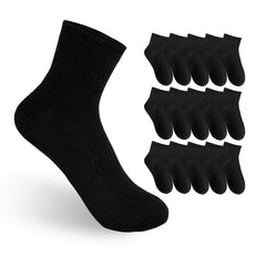 16 Pairs Solid Short Socks Comfy & Breathable Women's Casual Stockings