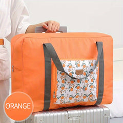 Flower Pattern Tote Canvas Luggage Weekender Bag
