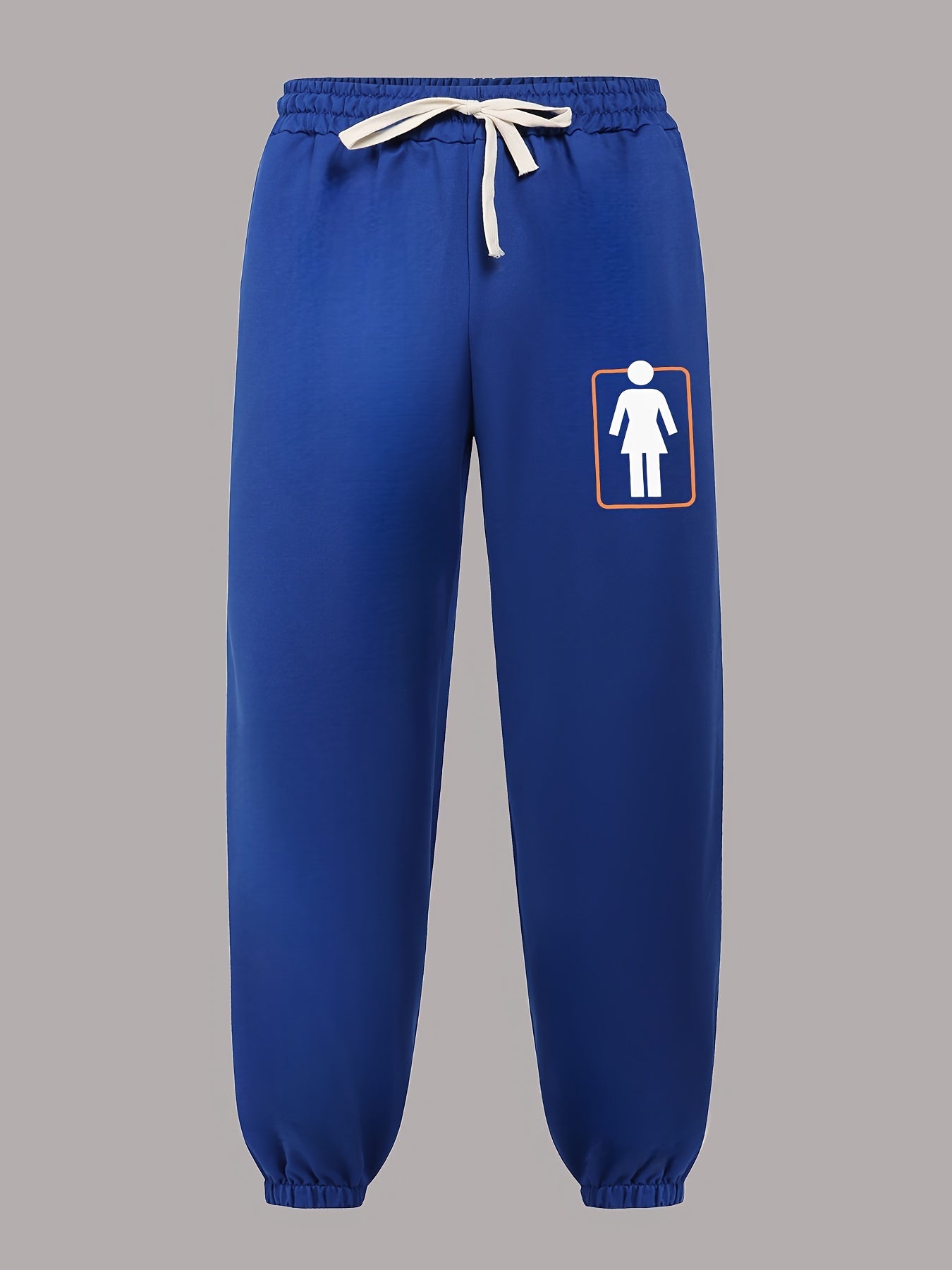 Graphic Print Joggers Men s Casual Stretch Waist Drawstring Sports Pants