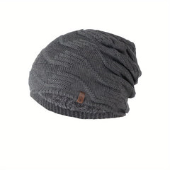 Winter Knitted Beanie Hat Thickened Velvet Ear Protection Warm Hat