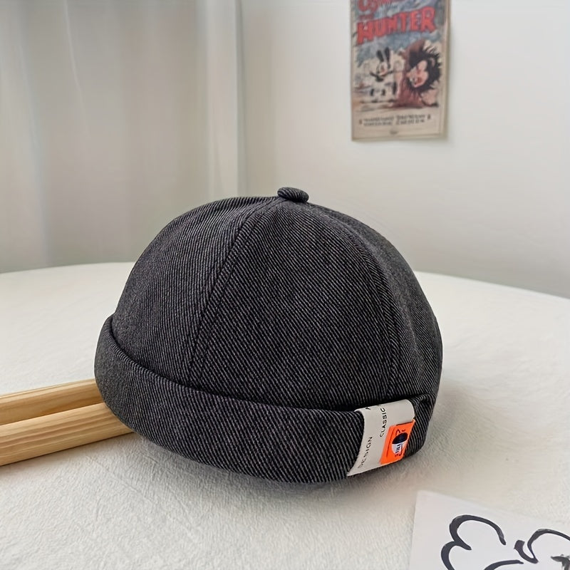 Hip Hop Patched Landlord Hat Female Spring Summer Retro Ruffle Melon Skin Hat