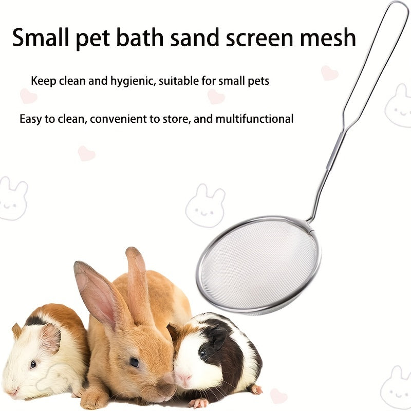 Hamster & Dragon Cat Cleaning Helper Stainless Steel Bath Sand Pad Filter