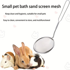 Hamster & Dragon Cat Cleaning Helper Stainless Steel Bath Sand Pad Filter