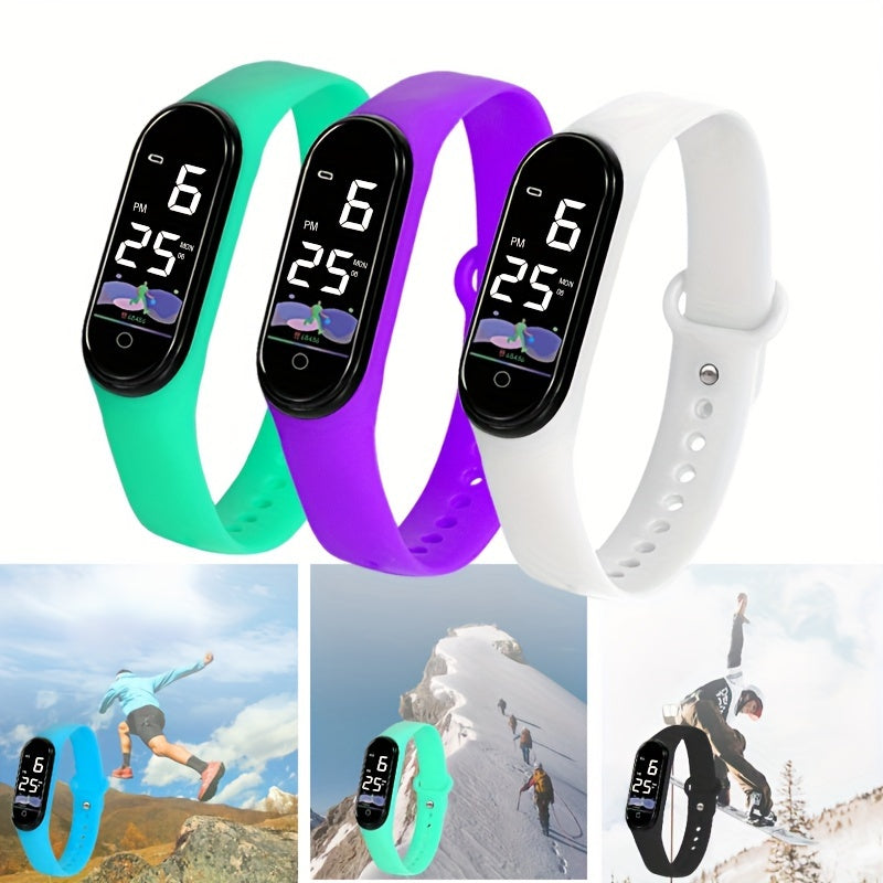 Waterproof Sports Watch with LED Screen for Outdoor Activities