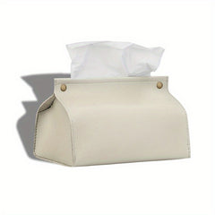 Modern PU Leather Tissue Box Cover for Home and Car