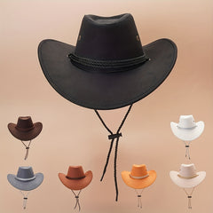 Western Cowboy Cowgirl Hat Jazz Sun Hat Beach Cap Unisex Cowboy Hats