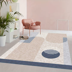 Fluffy Faux Wool Area Rug Non-slip Modern Large Carpet