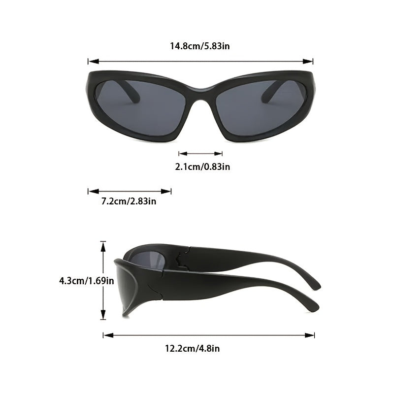 Steampunk Wrap Around Sunglasses Futuristic Goggles