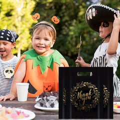 100pcs Halloween Gift Bags - Thicken Retail Shopping Bags for Small Businesses