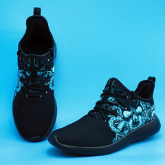 Men's Rock Skull Print Breathable Walking Shoes
