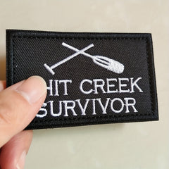 Creek Survivor Patch Embroidered Applique Army Morale Hook & Loop Emblem