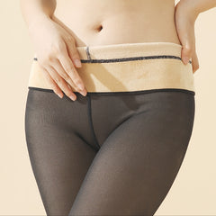 Plush Lined Tights High Waist Thermal Pantyhose Women's Stockings