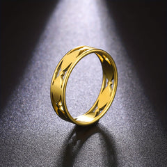 Geometric Stainless Steel Rings for Women Minimalist Couple Promise Jewelry