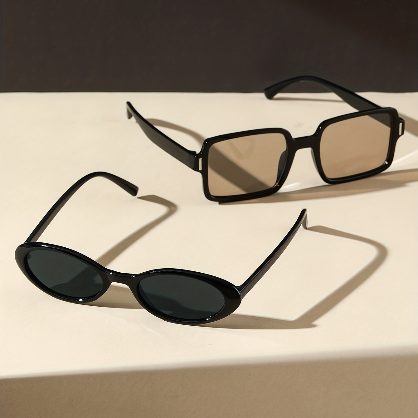 Square Oval Sunglasses Retro Punk UV400 Sun Shades For Party Beach