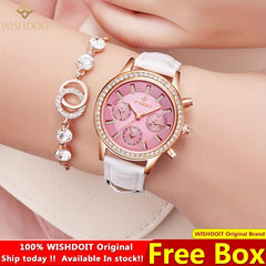 WISHDOIT Girls Waterproof Steel Calendar Quartz Analog Watch