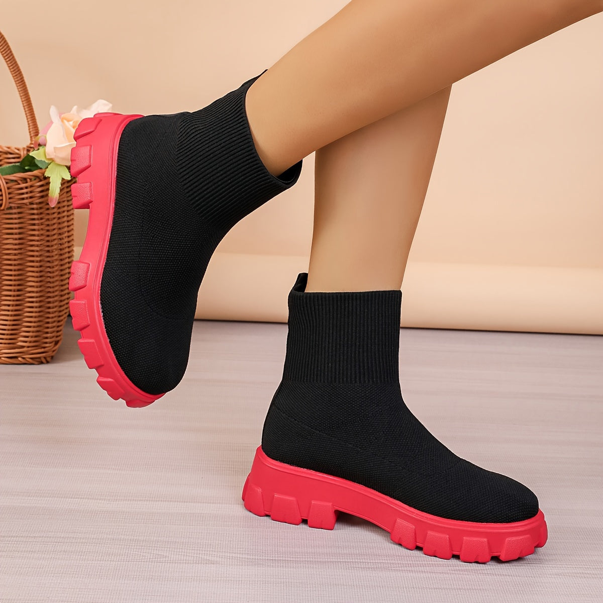 Women's Non Slip Tube Sock Sneakers Outdoor Sport Shoes