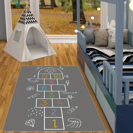 Hop & Count Hopscotch Rug Soft Anti-slip Carpet for Kids