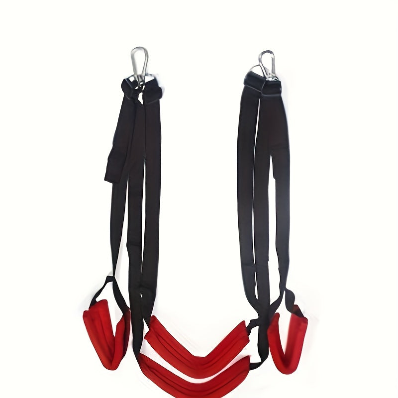 Yoga Hanging Straps w/ 4 Belts Fitness Pilates Swing