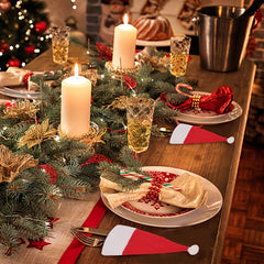 5pcs Christmas Tableware Holder Bag Xmas Decor