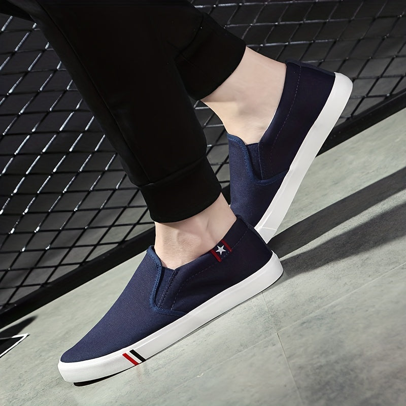Men's Canvas Shoes Casual Walking Sneakers Rubber Sole
