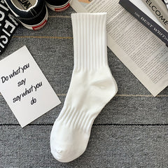 Men's Sports Socks 5 Pairs Mid calf Basketball Outdoor Activities All Seasons