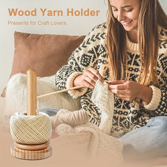 Wooden Yarn Holder for Knitting and Embroidery