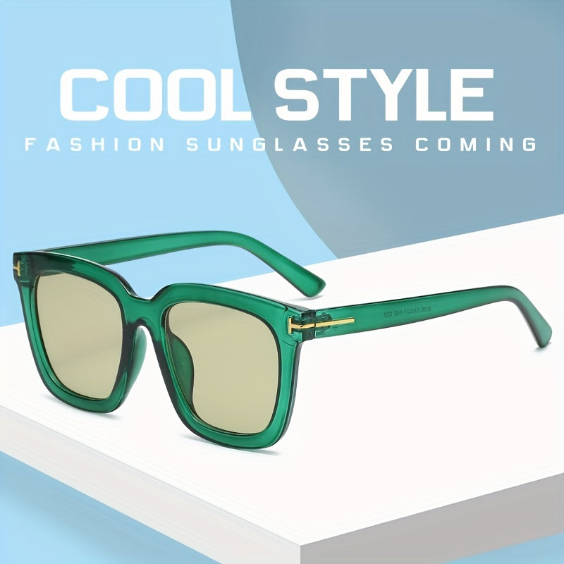 Square Frame Sunglasses Casual Props Beach UV400