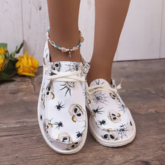 Halloween Spider & Spider Web & Pumpkin Skate Shoes
