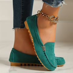Buckle Decor Denim Flat Comfortable Skate Shoes
