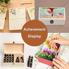 Unfinished Wooden Box With Hinged Lid, Rectangle Keepsake Box