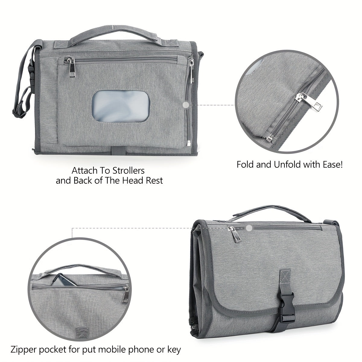 Portable Diaper Changing Pad Smart Wipes Pocket Waterproof Travel