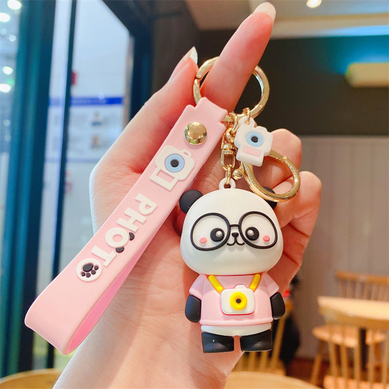 Cartoon Panda Keychain Animal Keyring, Bag Pendant, Car Key Chain