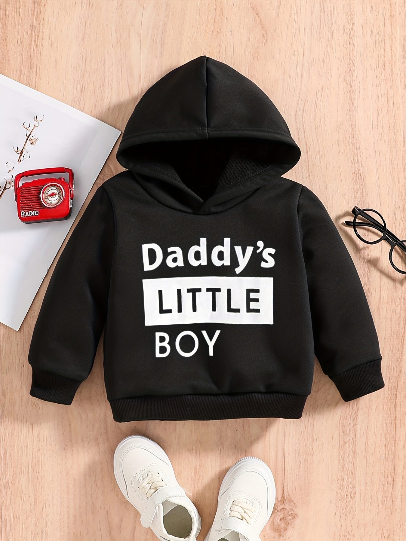 Letter Print Baby Boys Hoodie For Spring Fall Winter Casual Clothing