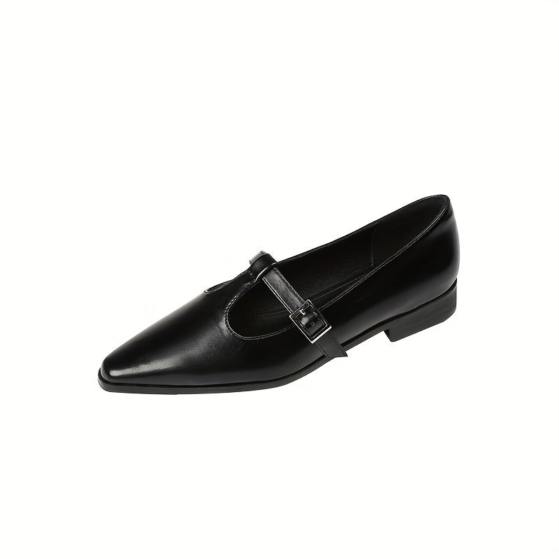 Chunky Low Heel Mary Shoes Buckle Strap Comfortable Walking Shoes