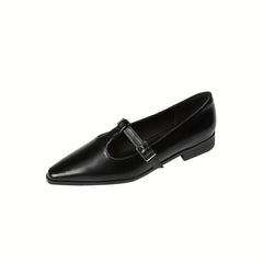 Chunky Low Heel Mary Shoes Buckle Strap Comfortable Walking Shoes
