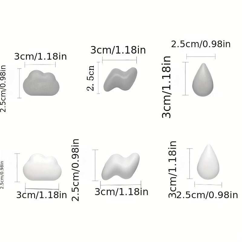 Mini Cloud Water Drop Fridge Magnet 3D Sticker