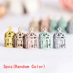 5 Mini Metal Birdcages for 1/12 Dollhouses DIY Scenes Collectible Gift
