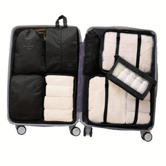 8pcs Travel Luggage Packing Cubes Clothes Storage Bag Shoes Bag