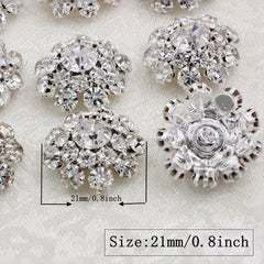 5pcs Rhinestone Shank Buttons for Women's Clothing DIY