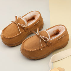 Boys Slip On Fleece House Shoes Non Slip Soft Bottom Walking Shoes