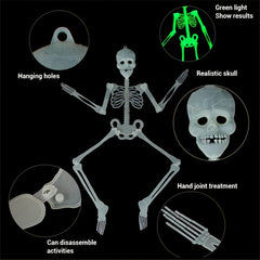 Large Skeleton Halloween Party Decoration 34-64 inch Luminous Outdoor Prop