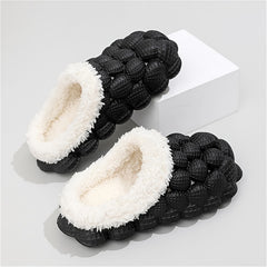 Women's Fleece Bubble Slides Warm Soft Shoes