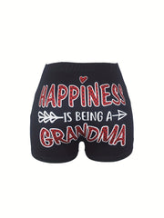 HAPPINESS GRANDMA Skinny Shorts for Women