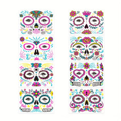 Luminous Fluorescent Stickers Halloween Dress Party Tattoo Stickers