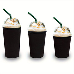 3pcs Neoprene Cup Sleeve with Handle for 16-32oz Cups