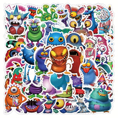 50pcs Monster Collection Cartoon Stickers Waterproof Vinyl Stickers