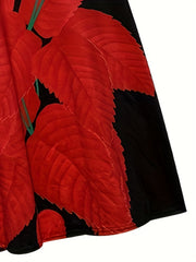 Floral Print Notched Neck Dress Casual Sleeveless Dress For Spring & Summer