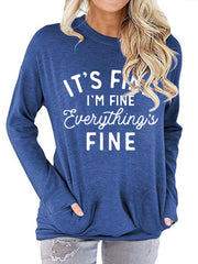 Women's Letter Print Long Sleeve T Shirt