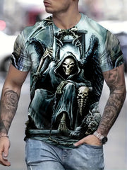 Men's Skeleton Graphic T Shirt 3D Print Breathable Casual Tee