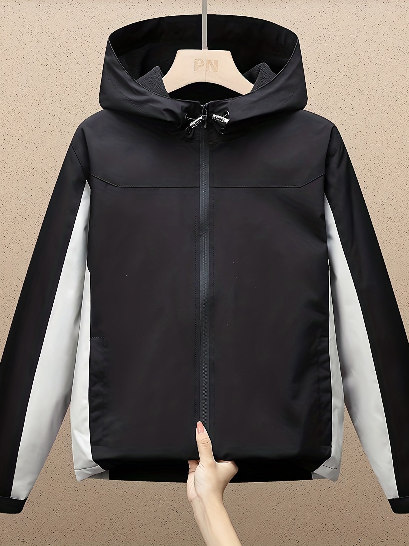 Boys Hooded Jacket Top Zipper Windbreaker Clash Outdoor Warm Fleejsonse Coat